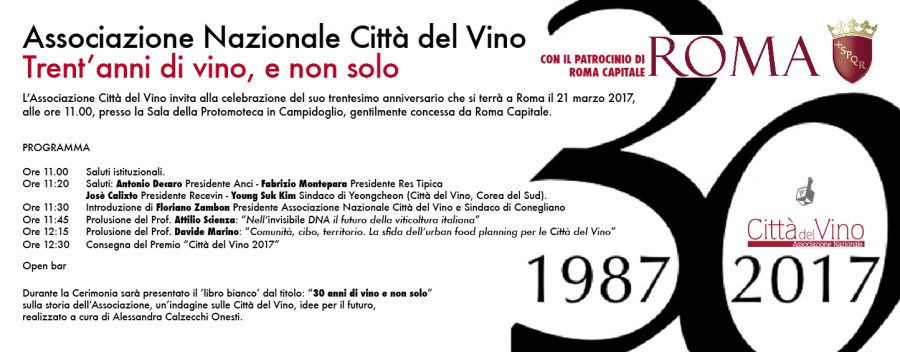 Città del Vino compie trent'anni