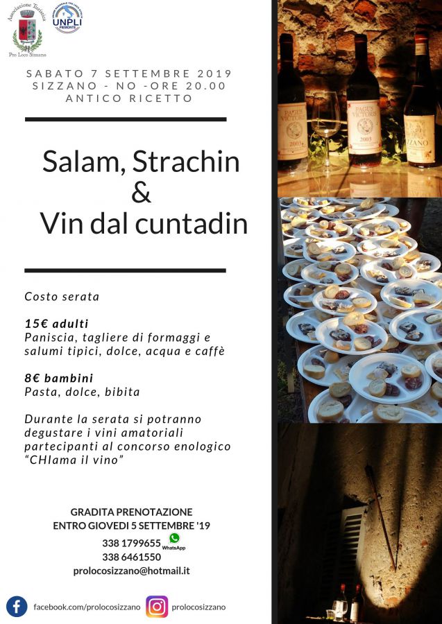 Sizzano, a cena con il vino del contadino